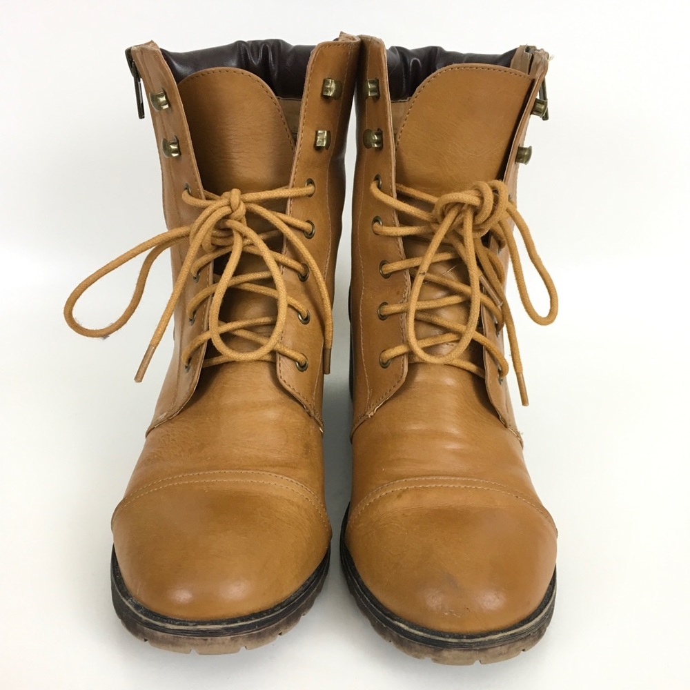 Tarra lace up construction worker style boots 8
